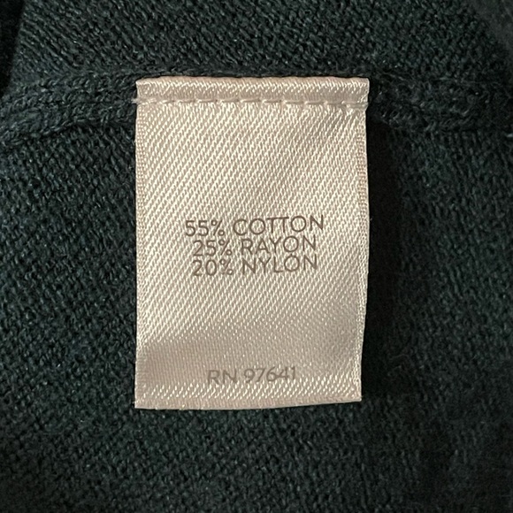 J.Jill Pullover Sweater Forest Green~55%Cotton& 25%Rayon & 20%Nylon Med Petite - Picture 3 of 16